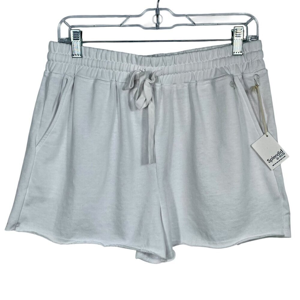 NWT Splendid Terry Drawstring Waist Eco Shorts White Womens S (4-6) Beach Summer - Picture 4 of 13